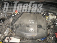 ГБО на Toyota Land Cruiser Prado 120 - Подкапотная компановка