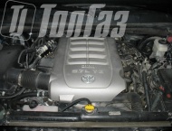 ГБО на Toyota Tundra - Подкапотная компановка